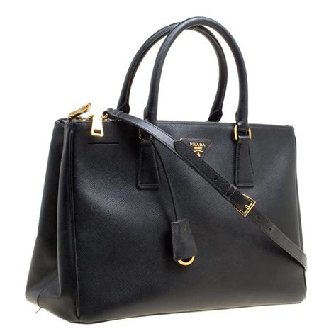 prada medium saffiano lux top handle black|prada lux bag review.